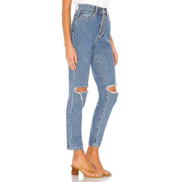 Weworewhat We Wore What The Danielle Jeans Exposed Button Fly High Rise Sz 30 - Picture 11 of 12